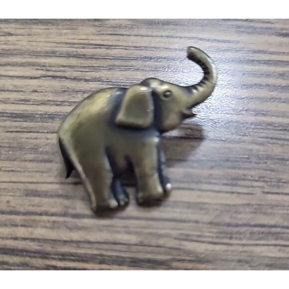 VTG JJO Jonette Animal Pewter w/Bronze Giraffe Zebra Elephant 3 Lapel Pin Set - Picture 7 of 8